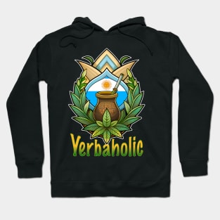 Yerbaholic Retro Bombilla for Argentinian Yerba Mate Tea Lovers Hoodie